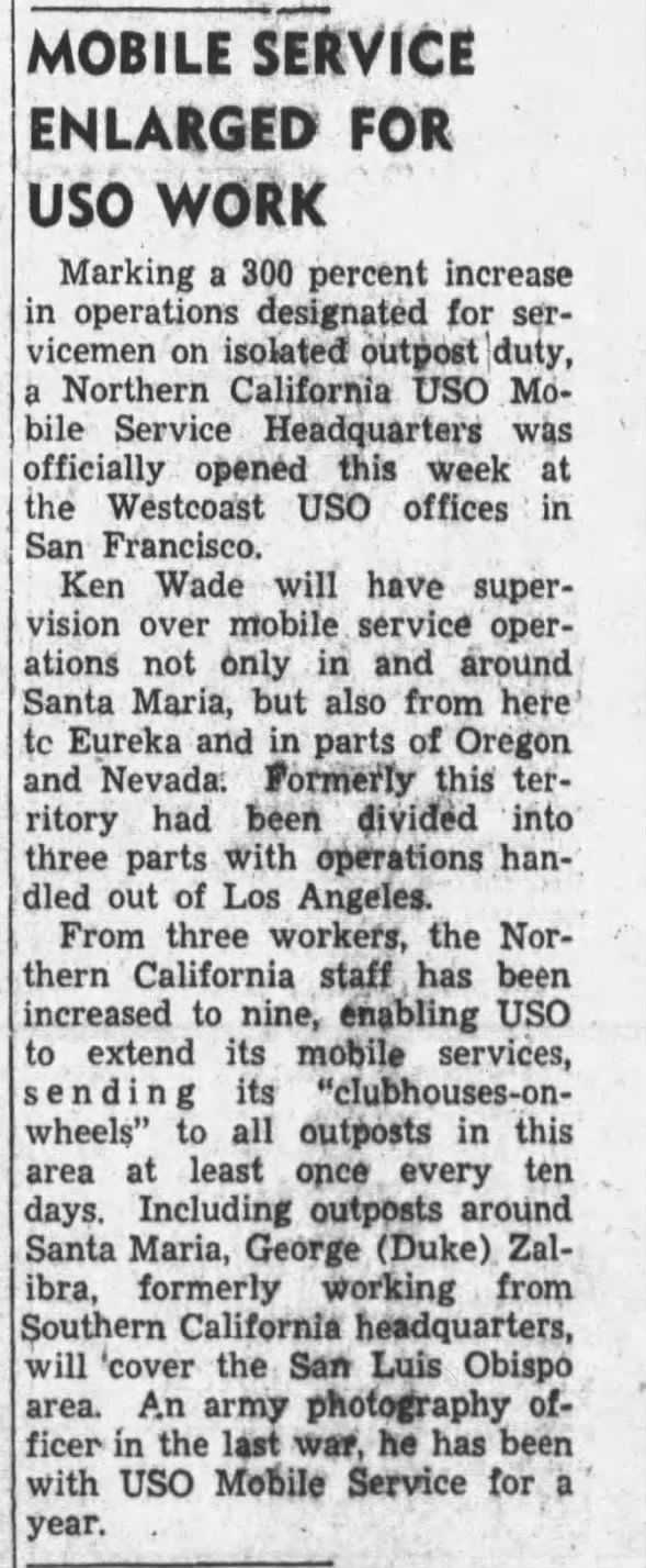 Clipping from Santa Maria Times